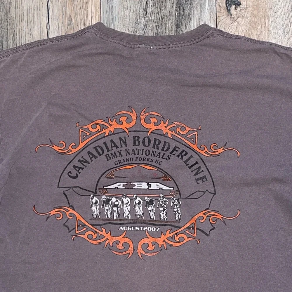 Vintage 2007 Canadian Borderline BMX Nationals‎ T-Shirt Mens Large Gray ABA BC